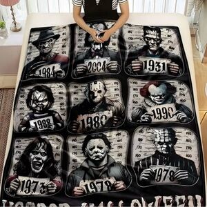 Brand New Horror Icons Halloween Fleece Blanket